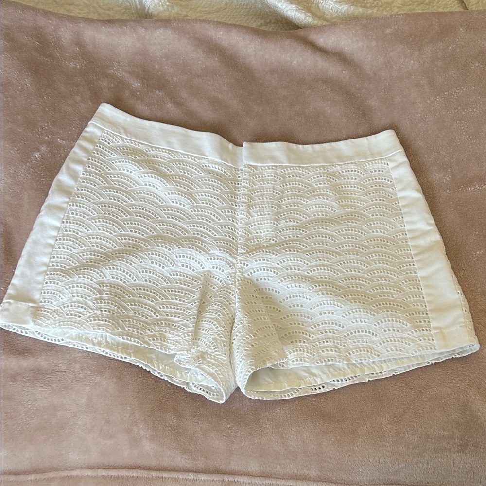 Calvin Klein White Eyelet Shorts